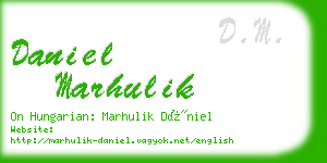 daniel marhulik business card